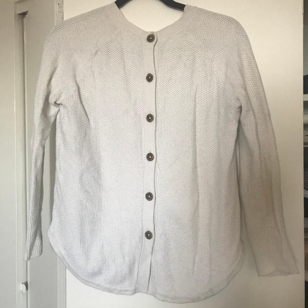 Madewell Cute Back-Button Reversible Sweater - image 1
